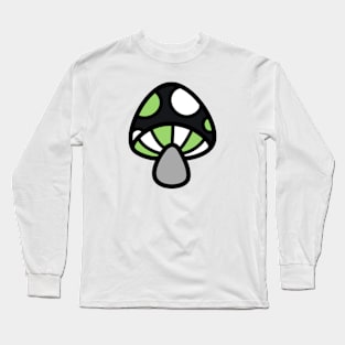 Aromantic Mushroom Discrete Pride Flag Long Sleeve T-Shirt